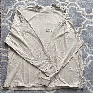 Fear of God Essentials Beige Long Sleeve Tee